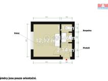 Pronájem bytu 1+kk, Kaznějov, 24 m2