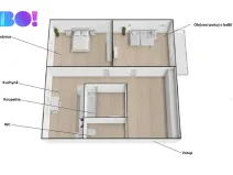 Pronájem bytu 2+1, Karviná, tř. Těreškovové, 54 m2