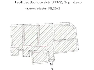 Pronájem kanceláře, Teplice, Duchcovská, 151 m2