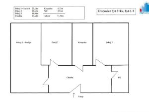 Prodej bytu 3+kk, Stříbro, Smetanova, 71 m2