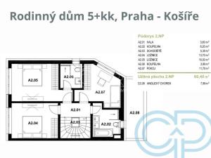 Pronájem rodinného domu, Praha - Košíře, Hillebrantova, 137 m2