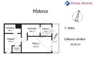 Prodej bytu 2+kk, Praha - Stodůlky, Amforová, 45 m2