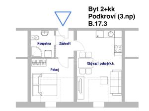 Pronájem bytu 2+kk, Neratovice, 41 m2