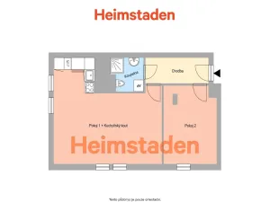 Pronájem bytu 2+kk, Ostrava - Poruba, Komenského, 45 m2