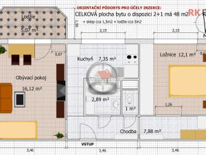 Pronájem bytu 2+1, Třebíč - Nové Dvory, I. Olbrachta, 48 m2