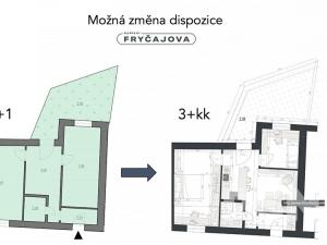 Prodej bytu 2+1, Brno, Fryčajova, 57 m2