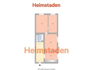 Pronájem bytu 3+kk, Ostrava - Poruba, Gustava Klimenta, 60 m2