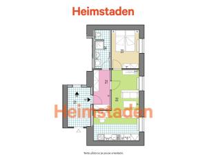 Pronájem bytu 2+kk, Ostrava - Poruba, Budovatelská, 41 m2