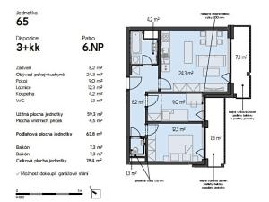 Prodej bytu 3+kk, Brno, Rybářská, 64 m2