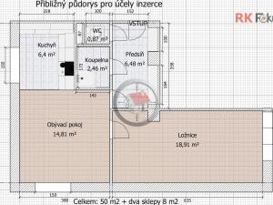 Prodej bytu 2+kk, Velké Meziříčí, Družstevní, 50 m2