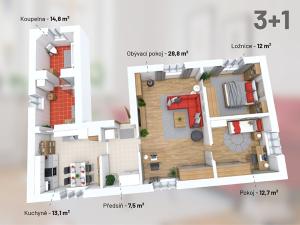Prodej bytu 3+1, Chrastava, Družstevní, 90 m2