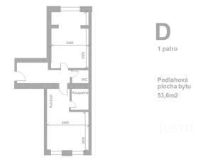 Pronájem bytu 2+kk, Písek - Budějovické Předměstí, Mírové nám., 53 m2