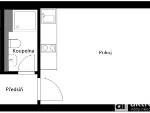 Pronájem bytu 1+kk, Praha - Střížkov, Děčínská, 24 m2