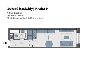Prodej bytu 1+kk, Praha - Hostavice, Českobrodská, 31 m2