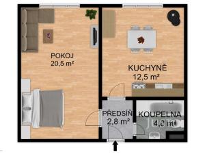 Prodej bytu 1+1, Písek - Budějovické Předměstí, Dr. M. Horákové, 40 m2