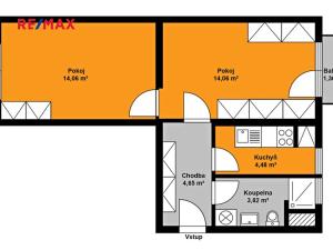 Prodej bytu 2+1, Milovice, Mírová, 42 m2