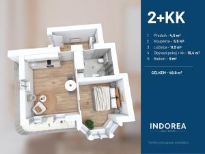 Pronájem bytu 2+kk, Poděbrady, Studentská, 50 m2