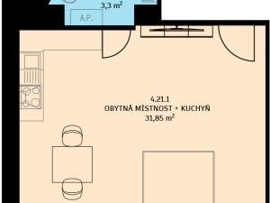 Prodej bytu 1+kk, Praha - Smíchov, Na Neklance, 34 m2