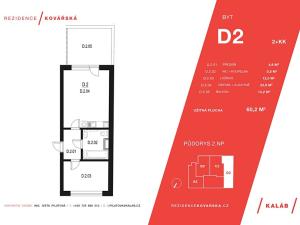 Prodej bytu 2+kk, Brno, Kovářská, 60 m2