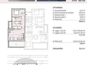 Prodej bytu 3+kk, Šimuni, Chorvatsko, 78 m2