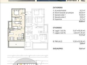 Prodej bytu 3+kk, Šimuni, Chorvatsko, 78 m2