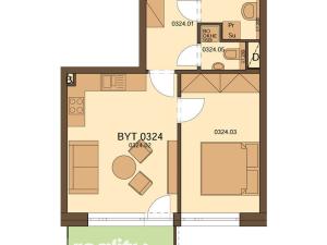 Pronájem bytu 2+kk, Frýdek-Místek - Frýdek, Nové Dvory-Podhůří, 52 m2