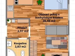 Prodej bytu 1+kk, Český Brod, Palackého, 26 m2
