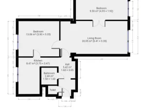 Pronájem bytu 3+1, Praha - Strašnice, Dvouletky, 61 m2