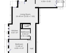 Pronájem bytu 3+kk, Praha - Smíchov, Tomkova, 89 m2