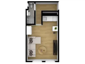 Pronájem bytu 1+kk, Praha - Smíchov, Holečkova, 26 m2