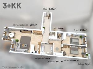 Prodej bytu 3+kk, Praha - Michle, Hanusova, 119 m2