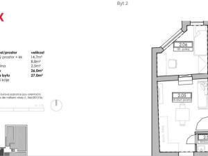 Prodej bytu 2+kk, Vimperk - Vimperk II, Jirchářská, 27 m2