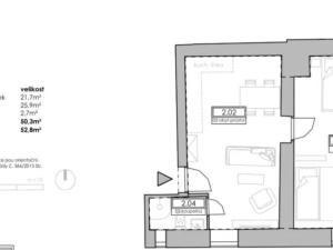 Prodej bytu 2+kk, Vimperk - Vimperk II, Jirchářská, 53 m2