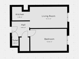 Pronájem bytu 2+kk, Praha - Řepy, Makovského, 43 m2