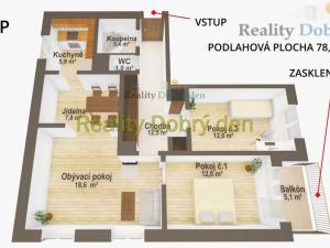 Prodej bytu 3+1, Ostrava, Želazného, 78 m2