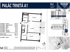 Prodej bytu 3+kk, Brno, Trnitá, 78 m2