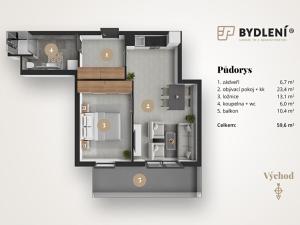 Prodej bytu 2+kk, Teplice, Novoveská, 49 m2