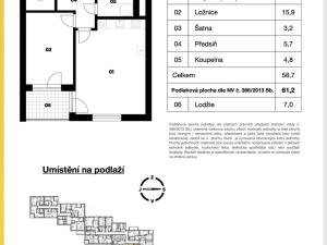 Prodej bytu 2+kk, Český Krumlov - Latrán, Za Jitonou, 61 m2