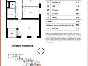 Prodej bytu 3+kk, Český Krumlov - Latrán, Za Jitonou, 77 m2