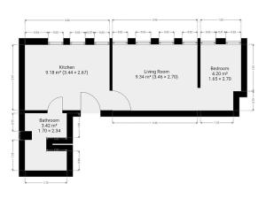 Pronájem bytu 1+1, Praha - Záběhlice, Jabloňová, 27 m2