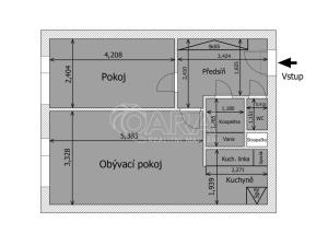 Prodej bytu 2+kk, Kladno, Mládežnická, 43 m2