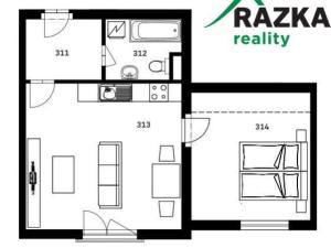 Prodej bytu 2+kk, Nýrsko, Náměstí, 51 m2