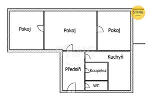 Prodej bytu 3+1, Havlíčkův Brod, Sídliště Pražská, 58 m2