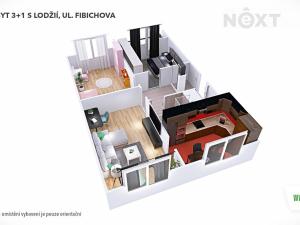 Prodej bytu 3+1, Šumperk, Fibichova, 74 m2