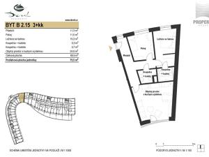 Prodej bytu 3+kk, Brno, Bystrcká, 75 m2