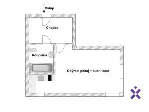 Prodej bytu 1+kk, Strážnice, Ořechovka, 43 m2