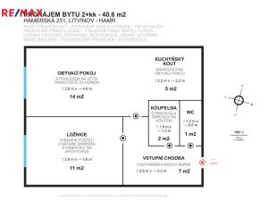 Pronájem bytu 2+kk, Litvínov - Hamr, Hamerská, 40 m2