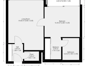 Pronájem bytu 2+kk, Praha - Vysočany, Podnádražní, 45 m2