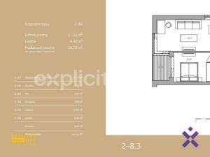 Pronájem bytu 2+kk, Zlín, Křiby, 55 m2