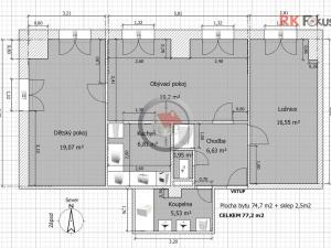 Prodej bytu 3+kk, Třebíč - Horka-Domky, Družstevní, 77 m2